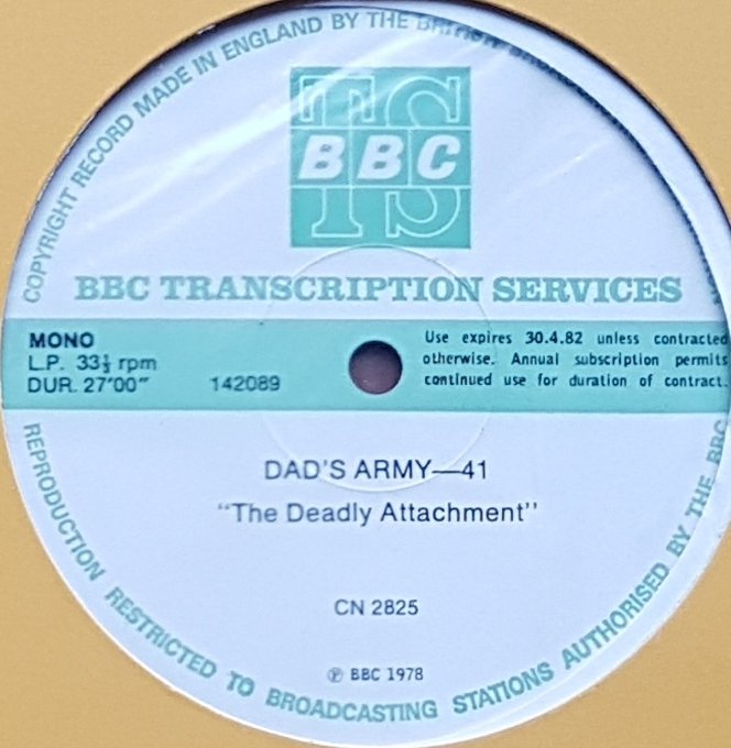 CN 2825 21 Dad's army - 40 & 41 Jimmy Perry / David Croft from the BBC records and Tapes library Label